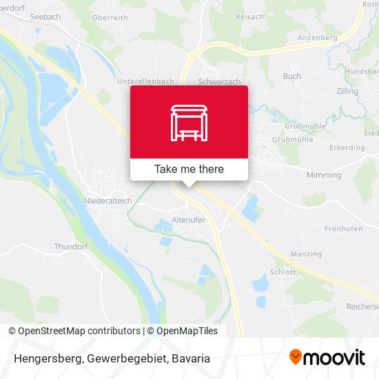 Hengersberg, Gewerbegebiet map