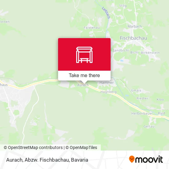 Aurach, Abzw. Fischbachau map