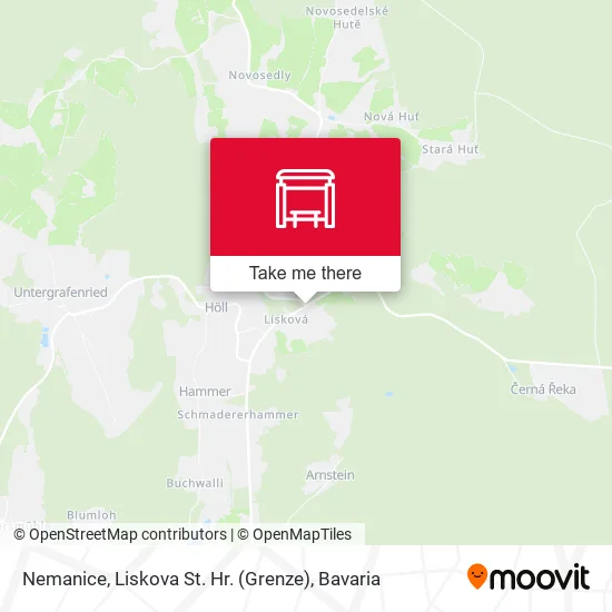 Карта Nemanice, Liskova St. Hr. (Grenze)