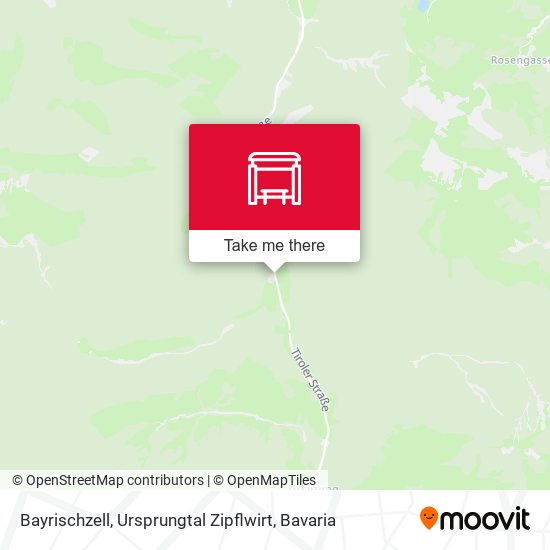 Карта Bayrischzell, Ursprungtal Zipflwirt