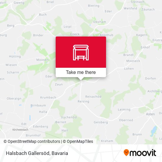 Halsbach Gallersöd map