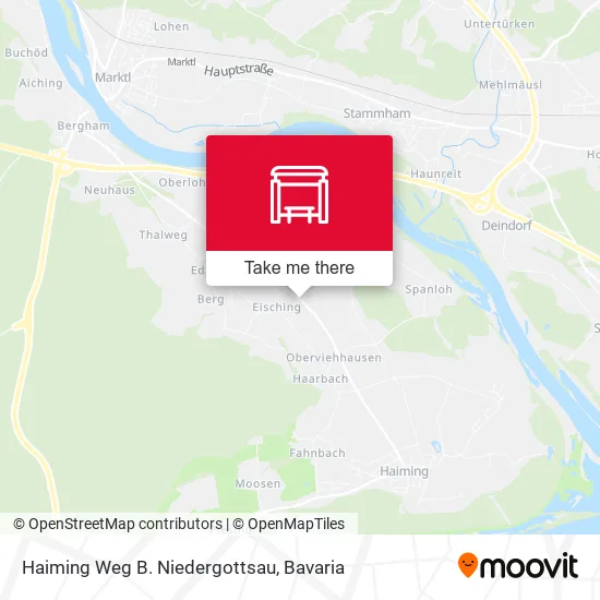 Карта Haiming Weg B. Niedergottsau