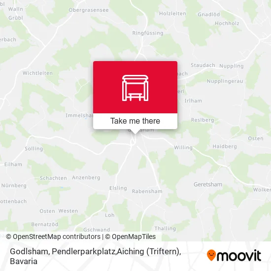 Карта Godlsham, Pendlerparkplatz,Aiching (Triftern)