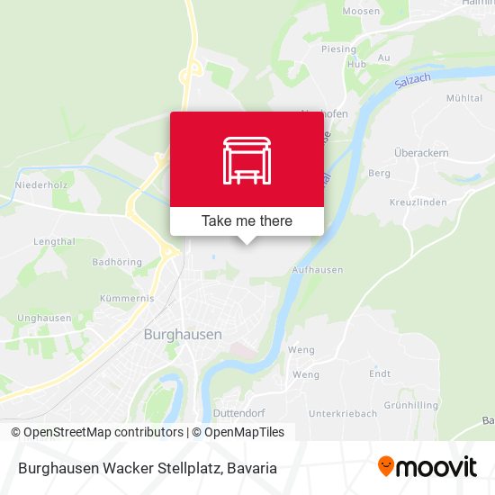 Карта Burghausen Wacker Stellplatz