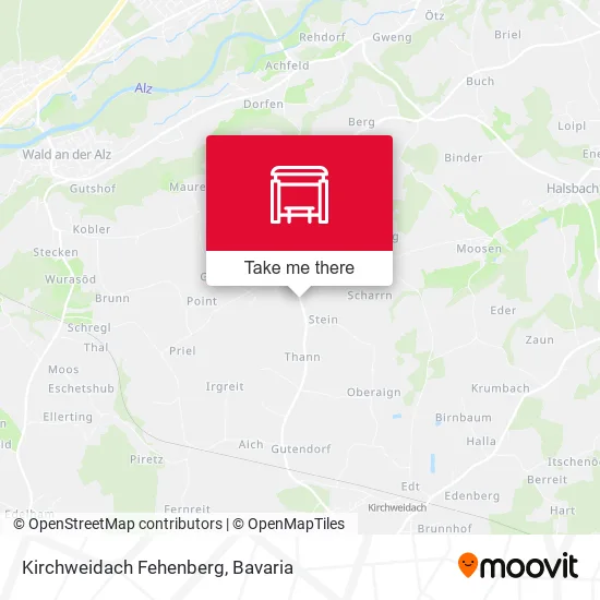Карта Kirchweidach Fehenberg