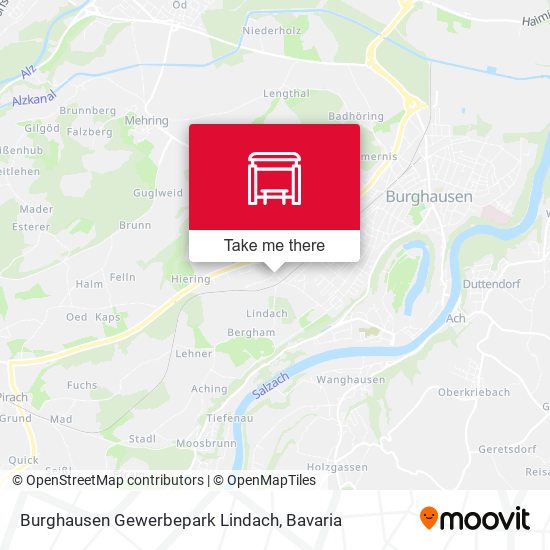 Burghausen Gewerbepark Lindach map