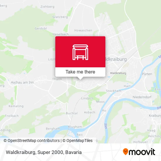 Карта Waldkraiburg, Super 2000