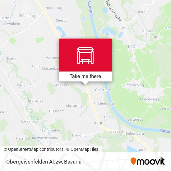 Obergeisenfelden Abzw map