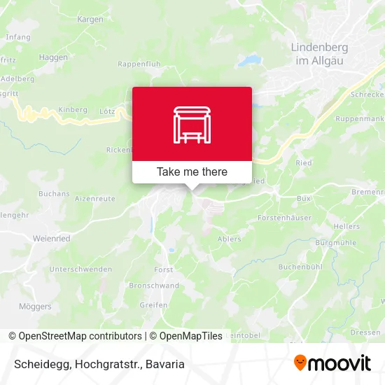 Карта Scheidegg, Hochgratstr.