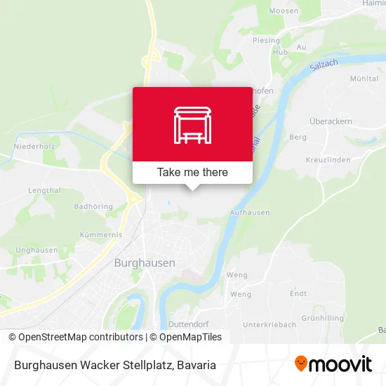 Карта Burghausen Wacker Stellplatz
