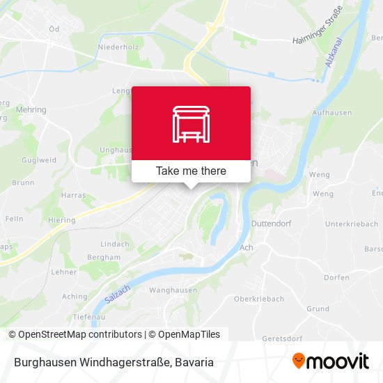 Burghausen Windhagerstraße map