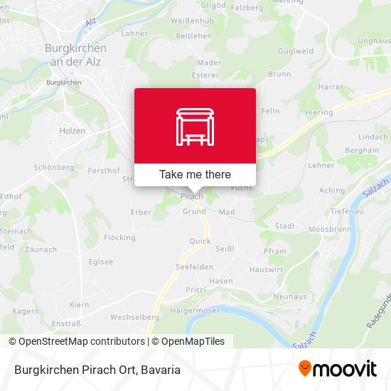 Burgkirchen Pirach Ort map
