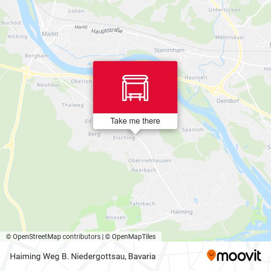 Haiming Weg B. Niedergottsau map