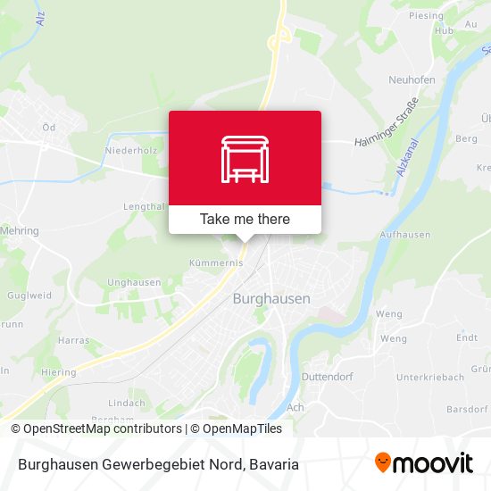 Burghausen Gewerbegebiet Nord map