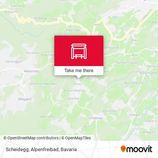 Карта Scheidegg, Alpenfreibad