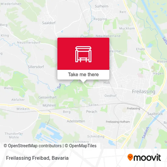 Freilassing Freibad map