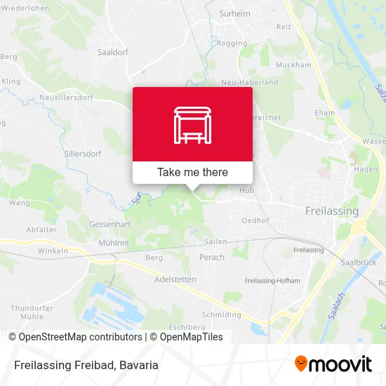 Freilassing Freibad map