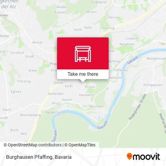 Карта Burghausen Pfaffing