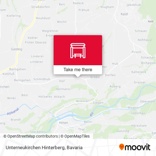 Карта Unterneukirchen Hinterberg