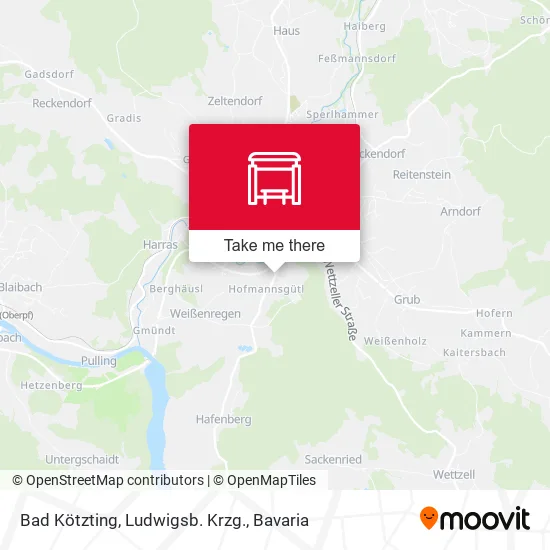 Карта Bad Kötzting, Ludwigsb. Krzg.