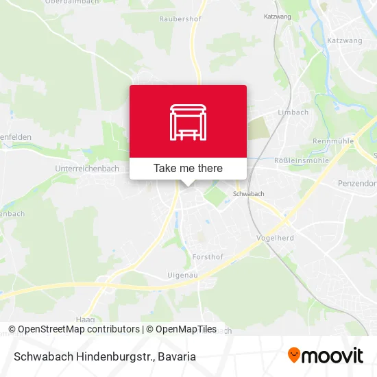 Карта Schwabach Hindenburgstr.