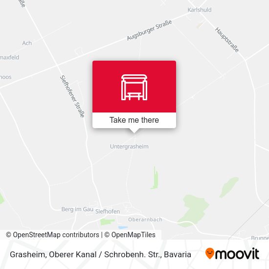 Grasheim, Oberer Kanal / Schrobenh. Str. map