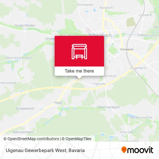 Карта Uigenau Gewerbepark West
