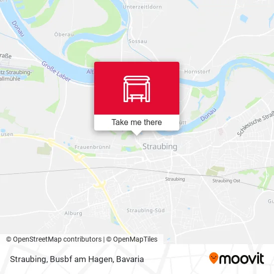 Карта Straubing, Busbf am Hagen