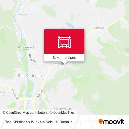 Карта Bad Kissingen Winkels Schule