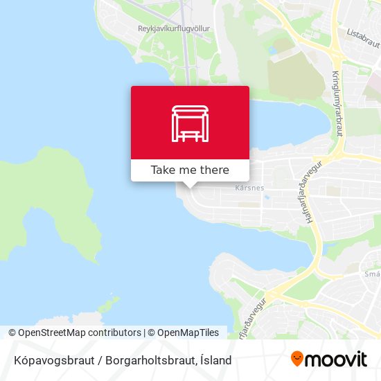 Mapa Kópavogsbraut / Borgarholtsbraut
