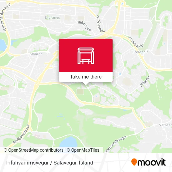 Fífuhvammsvegur / Salavegur map