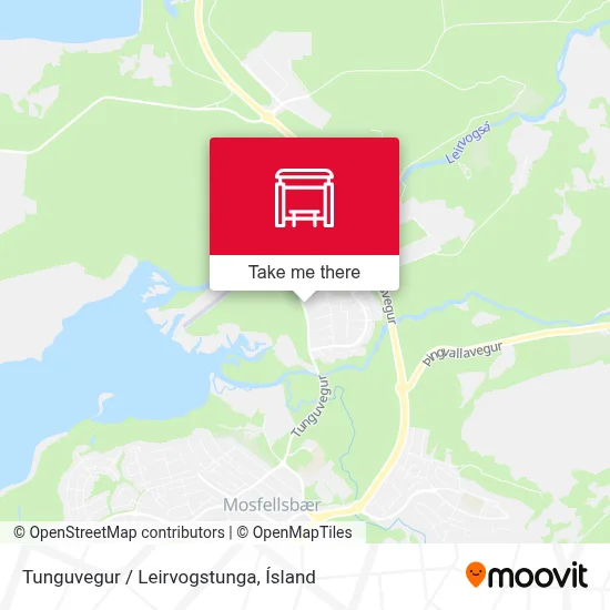 Tunguvegur / Leirvogstunga map