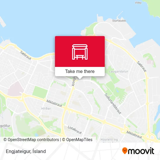 Engjateigur map