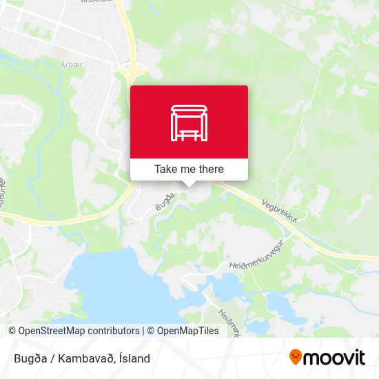 Bugða / Kambavað map