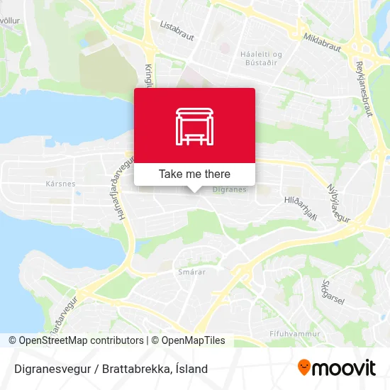 Digranesvegur / Brattabrekka map