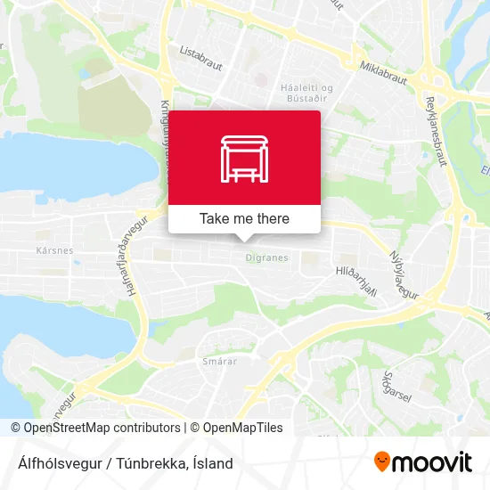 Álfhólsvegur / Túnbrekka map