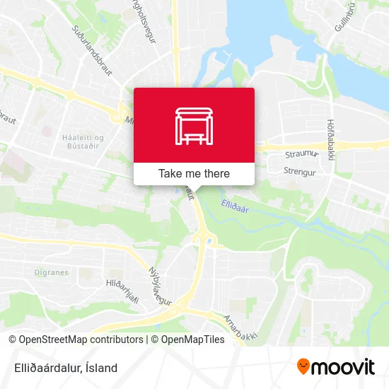 Elliðaárdalur map