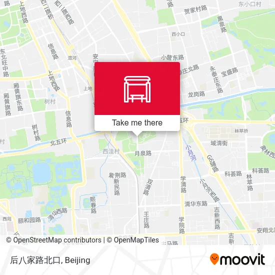 后八家路北口 map