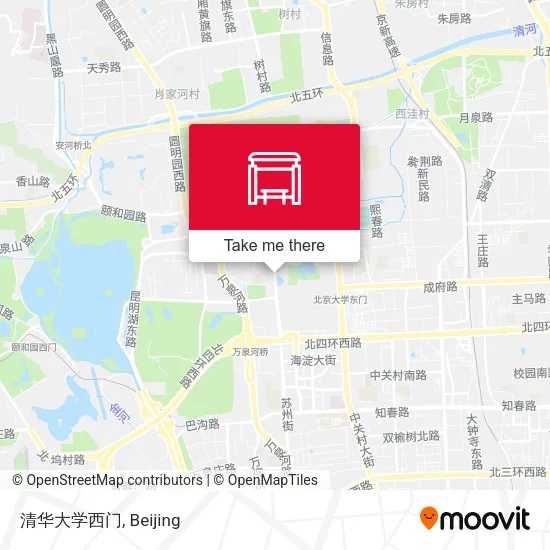 清华大学西门 map