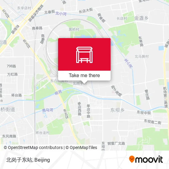 北岗子东站 map