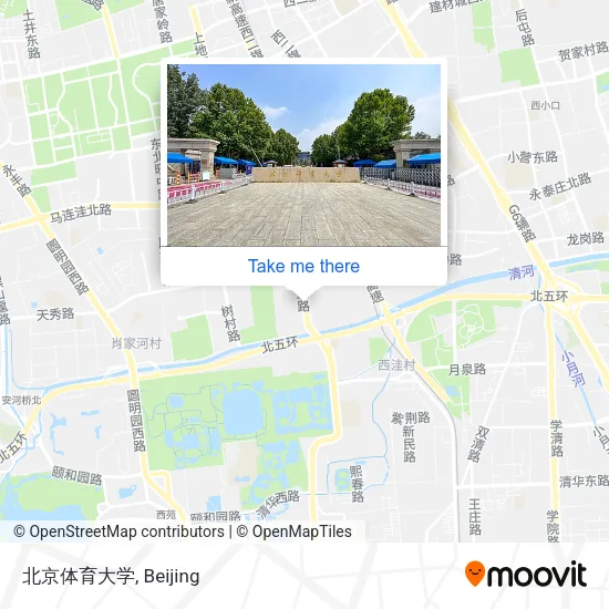 北京体育大学 map