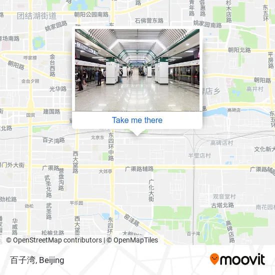 百子湾 map