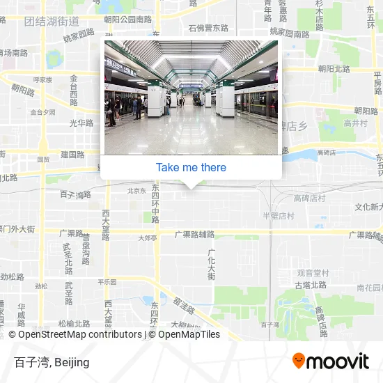 百子湾 map