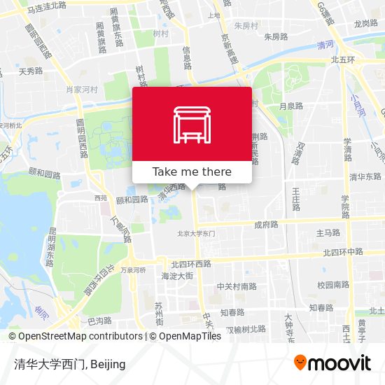 清华大学西门 map