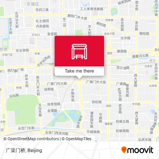 广渠门桥 map