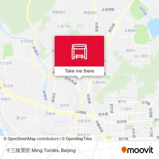 十三陵景区 Ming Tombs map
