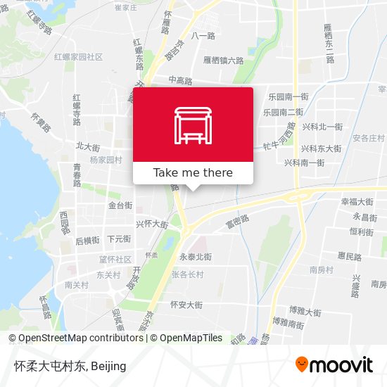 怀柔大屯村东 map