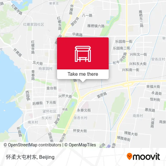 怀柔大屯村东 map