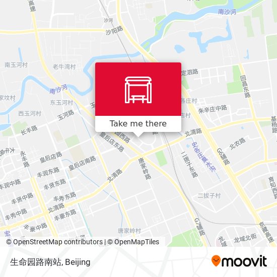 生命园路南站 map
