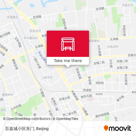 百嘉城小区东门 map